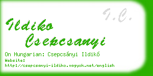 ildiko csepcsanyi business card
