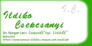 ildiko csepcsanyi business card